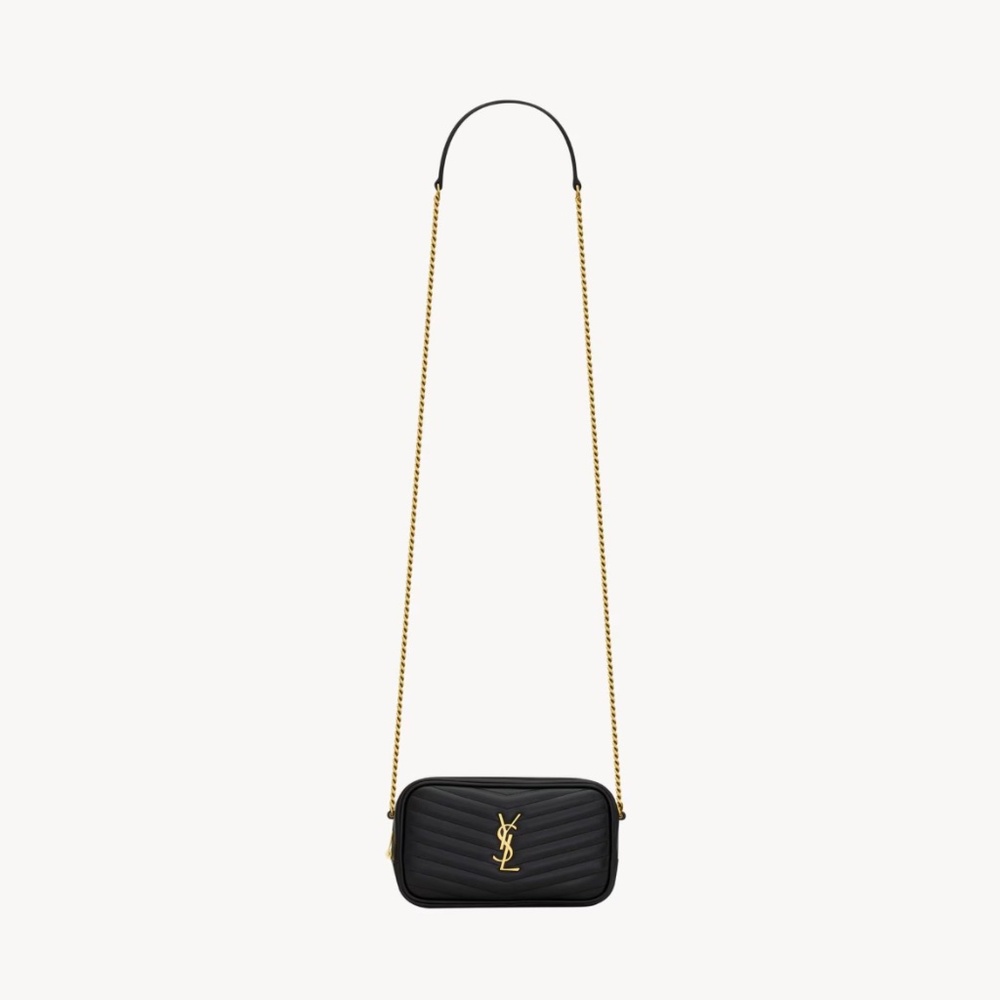 MINI LOU IN QUILTED LEATHER BLACK